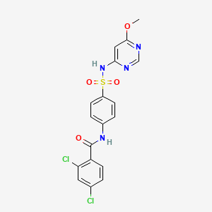 2,4-dichloro-N-[4-[(6-methoxypyrimidin-4-yl)sulfamoyl]phenyl]benzamide