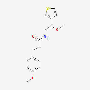 molecular formula C17H21NO3S B2720959 N-(2-methoxy-2-(thiophen-3-yl)ethyl)-3-(4-methoxyphenyl)propanamide CAS No. 1448077-09-5