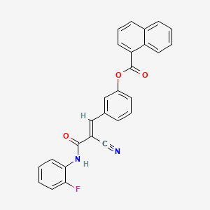 [3-[(E)-2-cyano-3-(2-fluoroanilino)-3-oxoprop-1-enyl]phenyl] naphthalene-1-carboxylate
