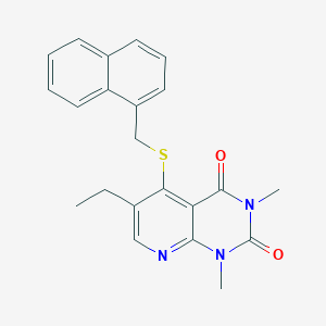 6-Ethyl-1,3-dimethyl-5-(naphthalen-1-ylmethylsulfanyl)pyrido[2,3-d]pyrimidine-2,4-dione