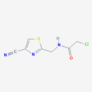 2-Chloro-N-[(4-cyano-1,3-thiazol-2-yl)methyl]acetamide