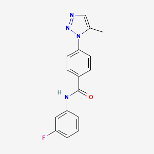 N-(3-fluorophenyl)-4-(5-methyl-1H-1,2,3-triazol-1-yl)benzamide