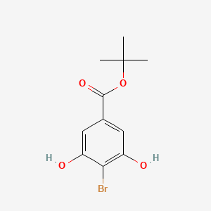 molecular formula C11H13BrO4 B2720976 Tert-butyl 4-bromo-3,5-dihydroxybenzoate CAS No. 1260808-59-0