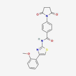 B2720989 4-(2,5-dioxopyrrolidin-1-yl)-N-(4-(2-methoxyphenyl)thiazol-2-yl)benzamide CAS No. 325720-22-7
