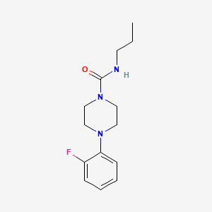 molecular formula C14H20FN3O B2720993 4-(2-fluorophenyl)-N-propylpiperazine-1-carboxamide CAS No. 890369-11-6