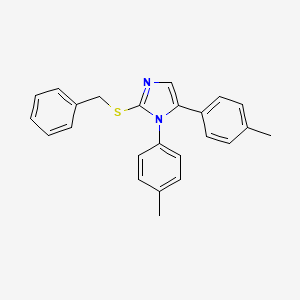 molecular formula C24H22N2S B2720998 2-(苄硫基)-1,5-二对甲苯基-1H-咪唑 CAS No. 1207023-80-0