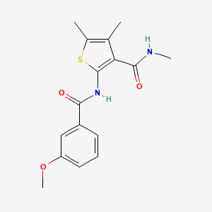 molecular formula C16H18N2O3S B2721000 2-(3-methoxybenzamido)-N,4,5-trimethylthiophene-3-carboxamide CAS No. 896293-14-4