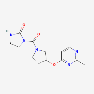 molecular formula C13H17N5O3 B2721008 1-{3-[(2-Methylpyrimidin-4-yl)oxy]pyrrolidine-1-carbonyl}imidazolidin-2-one CAS No. 2097891-69-3