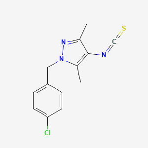molecular formula C13H12ClN3S B2721013 1-(4-Chloro-benzyl)-4-isothiocyanato-3,5-dimethyl-1H-pyrazole CAS No. 1004193-65-0