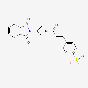 molecular formula C21H24N2O5S B2721014 2-(1-(3-(4-(methylsulfonyl)phenyl)propanoyl)azetidin-3-yl)-3a,4,7,7a-tetrahydro-1H-isoindole-1,3(2H)-dione CAS No. 1795304-08-3