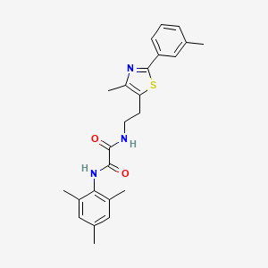 molecular formula C24H27N3O2S B2721015 N1-甲苯基-N2-(2-(4-甲氧基-2-(间甲苯基)噻唑-5-基)乙基)草酰胺 CAS No. 894019-21-7