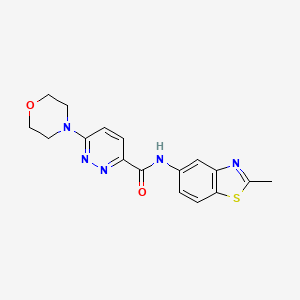molecular formula C17H17N5O2S B2721028 N-(2-methylbenzo[d]thiazol-5-yl)-6-morpholinopyridazine-3-carboxamide CAS No. 1396873-07-6