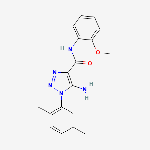 molecular formula C18H19N5O2 B2721031 5-amino-1-(2,5-dimethylphenyl)-N-(2-methoxyphenyl)-1H-1,2,3-triazole-4-carboxamide CAS No. 953849-72-4