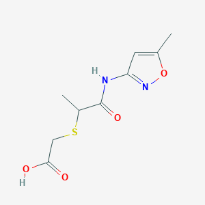 ({1-Methyl-2-[(5-methylisoxazol-3-yl)amino]-2-oxoethyl}thio)acetic acid