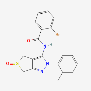 molecular formula C19H16BrN3O2S B2721072 2-溴-N-[2-(2-甲基苯基)-5-氧代-4,6-二氢噻吩[3,4-c]吡唑-3-基]苯甲酰胺 CAS No. 1020452-29-2