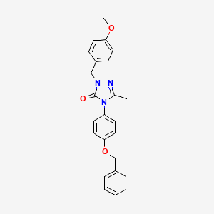 molecular formula C24H23N3O3 B2721080 4-[4-(benzyloxy)phenyl]-2-(4-methoxybenzyl)-5-methyl-2,4-dihydro-3H-1,2,4-triazol-3-one CAS No. 860786-57-8
