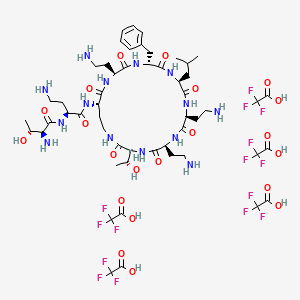 molecular formula C53H79F15N14O21 B2721108 Polymyxin B nonapeptide TFA 