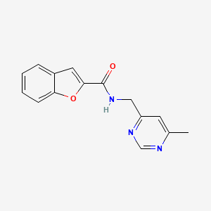 molecular formula C15H13N3O2 B2721115 N-[(6-methylpyrimidin-4-yl)methyl]-1-benzofuran-2-carboxamide CAS No. 2097883-73-1