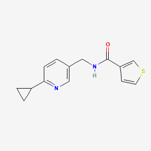 molecular formula C14H14N2OS B2721128 N-[(6-cyclopropylpyridin-3-yl)methyl]thiophene-3-carboxamide CAS No. 2310123-85-2