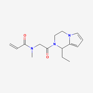 B2721135 N-[2-(1-Ethyl-3,4-dihydro-1H-pyrrolo[1,2-a]pyrazin-2-yl)-2-oxoethyl]-N-methylprop-2-enamide CAS No. 2361898-17-9