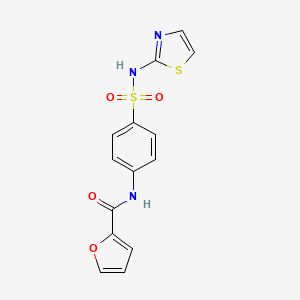 molecular formula C14H11N3O4S2 B2721143 N-[4-(1,3-thiazol-2-ylsulfamoyl)phenyl]furan-2-carboxamide CAS No. 27161-18-8