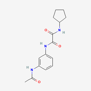 molecular formula C15H19N3O3 B2721167 N1-(3-acetamidophenyl)-N2-cyclopentyloxalamide CAS No. 899956-15-1