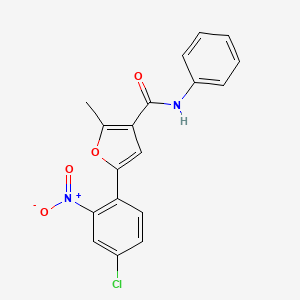 5-(4-chloro-2-nitrophenyl)-2-methyl-N-phenylfuran-3-carboxamide