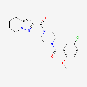 (4-(5-Chloro-2-methoxybenzoyl)piperazin-1-yl)(4,5,6,7-tetrahydropyrazolo[1,5-a]pyridin-2-yl)methanone