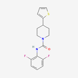 molecular formula C16H16F2N2OS B2721219 N-(2,6-difluorophenyl)-4-(thiophen-2-yl)piperidine-1-carboxamide CAS No. 1448052-06-9