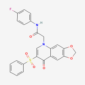 N-(4-fluorophenyl)-2-[8-oxo-7-(phenylsulfonyl)[1,3]dioxolo[4,5-g]quinolin-5(8H)-yl]acetamide