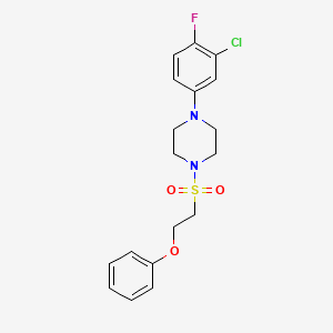 1-(3-Chloro-4-fluorophenyl)-4-((2-phenoxyethyl)sulfonyl)piperazine