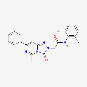 B2721245 N-(2-chloro-6-methylphenyl)-2-(5-methyl-3-oxo-7-phenyl-[1,2,4]triazolo[4,3-c]pyrimidin-2(3H)-yl)acetamide CAS No. 1251603-03-8