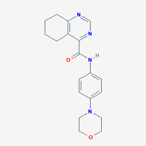molecular formula C19H22N4O2 B2721267 N-[4-(morpholin-4-yl)phenyl]-5,6,7,8-tetrahydroquinazoline-4-carboxamide CAS No. 2415599-37-8