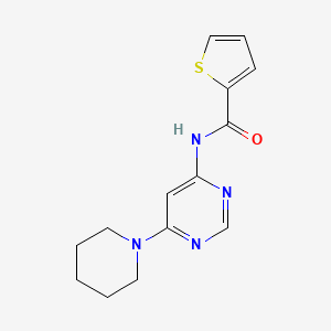 molecular formula C14H16N4OS B2721268 N-(6-(piperidin-1-yl)pyrimidin-4-yl)thiophene-2-carboxamide CAS No. 1396760-65-8