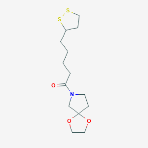 1-{1,4-Dioxa-7-azaspiro[4.4]nonan-7-yl}-5-(1,2-dithiolan-3-yl)pentan-1-one