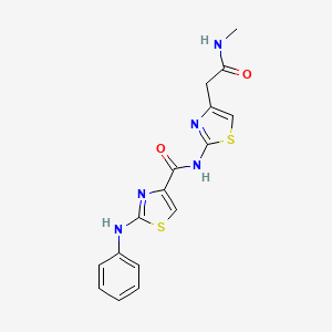 N-(4-(2-(methylamino)-2-oxoethyl)thiazol-2-yl)-2-(phenylamino)thiazole-4-carboxamide