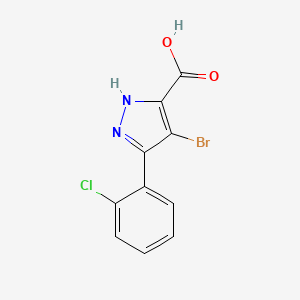 4-bromo-3-(2-chlorophenyl)-1H-pyrazole-5-carboxylic acid