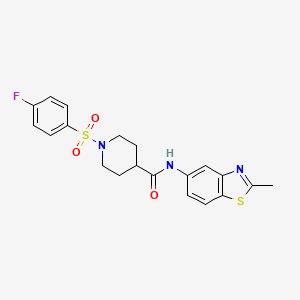 1-((4-fluorophenyl)sulfonyl)-N-(2-methylbenzo[d]thiazol-5-yl)piperidine-4-carboxamide