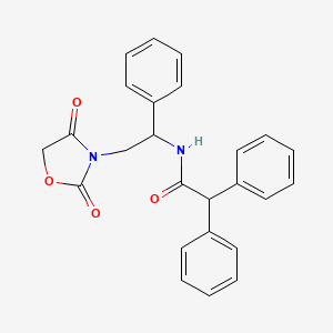 N-(2-(2,4-dioxooxazolidin-3-yl)-1-phenylethyl)-2,2-diphenylacetamide