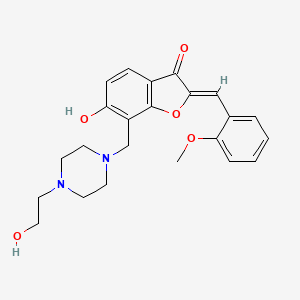 (Z)-6-hydroxy-7-((4-(2-hydroxyethyl)piperazin-1-yl)methyl)-2-(2-methoxybenzylidene)benzofuran-3(2H)-one
