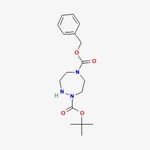 molecular formula C17H25N3O4 B2721312 5-benzyl 1-tert-butyl 1,2,5-triazepane-1,5-dicarboxylate CAS No. 1138150-98-7