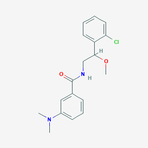 molecular formula C18H21ClN2O2 B2721327 N-[2-(2-chlorophenyl)-2-methoxyethyl]-3-(dimethylamino)benzamide CAS No. 1795455-39-8