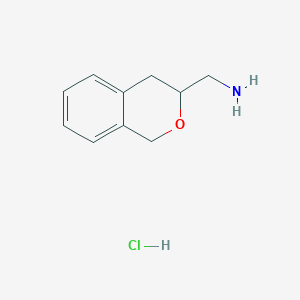 molecular formula C10H14ClNO B2721366 3-(Aminomethyl)isochroman Hydrochloride CAS No. 2413376-14-2