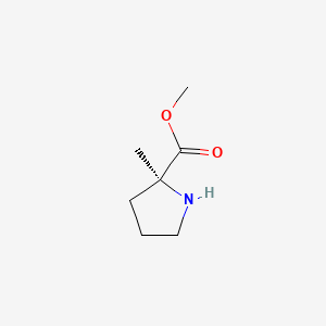 molecular formula C7H13NO2 B2721370 (S)-Methyl 2-methylpyrrolidine-2-carboxylate CAS No. 109837-32-3; 220060-08-2