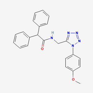 molecular formula C23H21N5O2 B2721383 N-((1-(4-methoxyphenyl)-1H-tetrazol-5-yl)methyl)-2,2-diphenylacetamide CAS No. 897614-88-9
