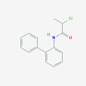molecular formula C15H14ClNO B2721390 2-chloro-N-(2-phenylphenyl)propanamide CAS No. 554439-47-3