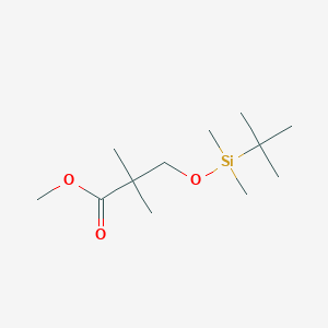 molecular formula C12H26O3Si B2721395 Methyl 3-(tert-butyldimethylsilyloxy)-2,2-dimethylpropanoate CAS No. 361547-56-0