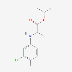 molecular formula C12H15ClFNO2 B2721403 Propan-2-yl 2-(3-chloro-4-fluoroanilino)propanoate CAS No. 52756-24-8