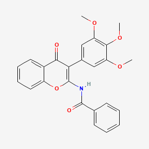 molecular formula C25H21NO6 B2721475 N-[4-oxo-3-(3,4,5-trimethoxyphenyl)-4H-chromen-2-yl]benzamide CAS No. 883953-71-7