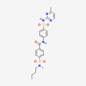 4-[butyl(methyl)sulfamoyl]-N-[4-[(4-methylpyrimidin-2-yl)sulfamoyl]phenyl]benzamide